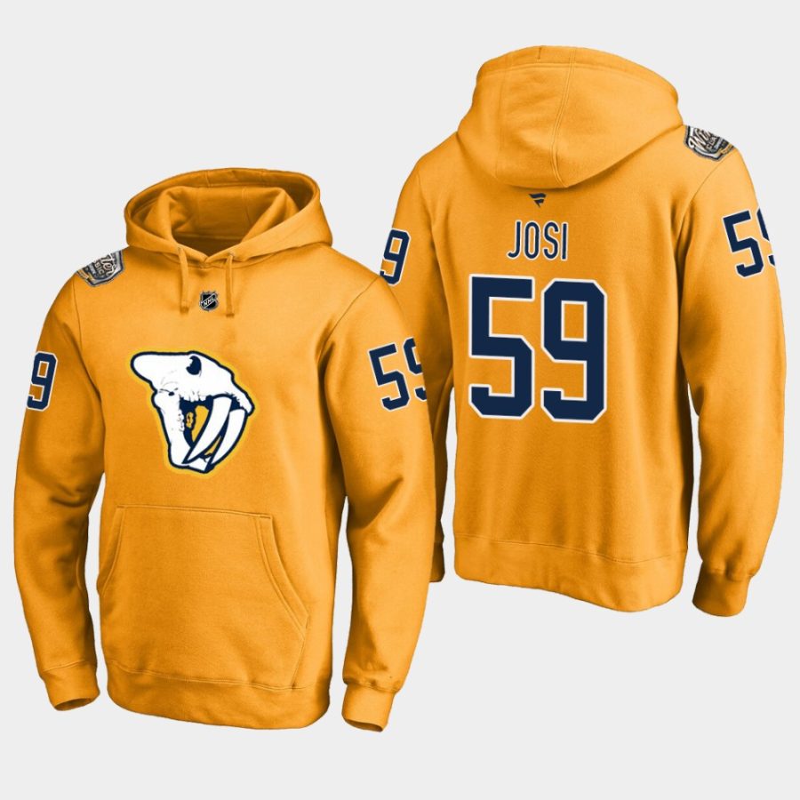 predators roman josi gold 2020 winter classic hoodie