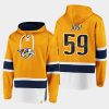 predators roman josi gold dasher player lace up hoodie