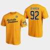 predators ryan johansen gold 2020 winter classic primary logo t shirt