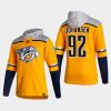 predators ryan johansen gold 2021 reverse retro authentic pullover hoodie