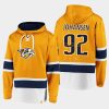 predators ryan johansen gold dasher player lace up hoodie