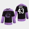 quinn hughes canucks black 2020 hockey fights cancer practice jersey