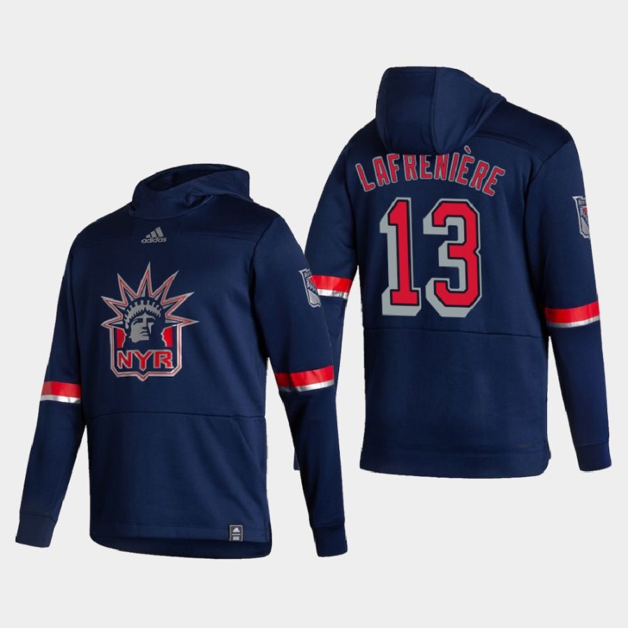 rangers alexis lafreniere navy 2021 reverse retro authentic pullover hoodie