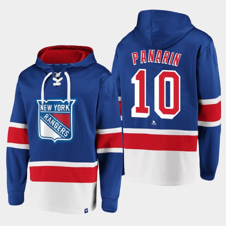 rangers artemi panarin royal dasher player lace up hoodie