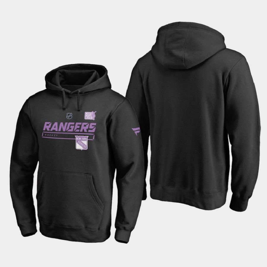 rangers black 2020 hockey fights cancer prime hoodie