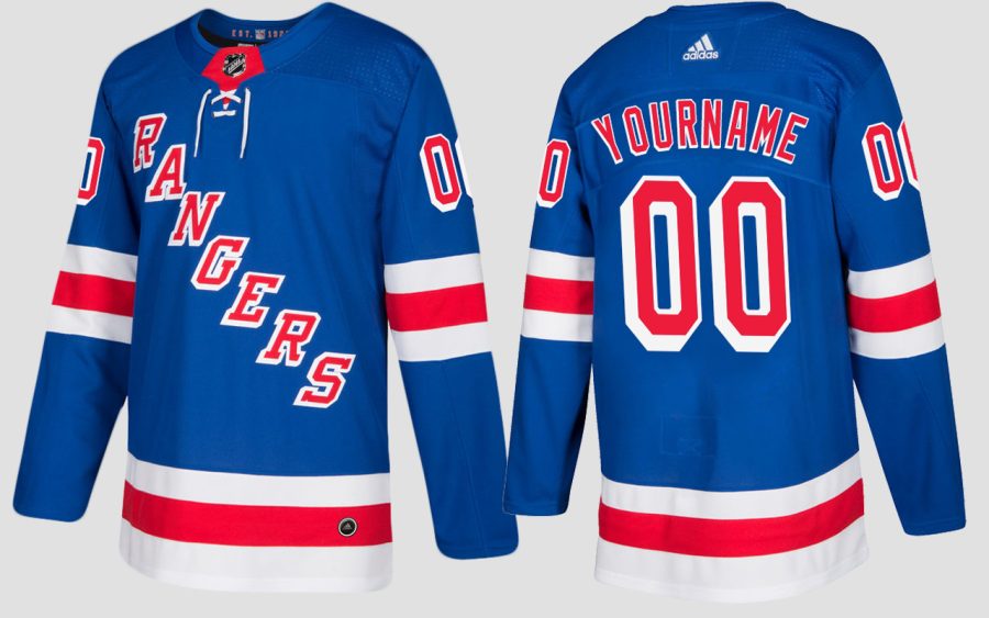 rangers custom home blue jersey