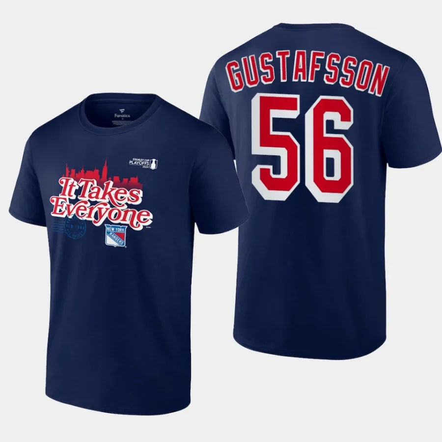 rangers erik gustafsson heather navy 2024 presidents trophy t shirt