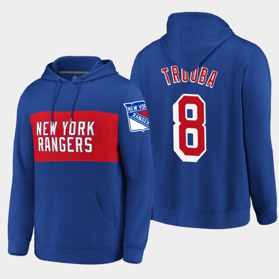 rangers jacob trouba royal classics faux cashmere hoodie