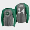 rangers kaapo kakko gray st. patricks day celtic long sleeve raglan t shirt