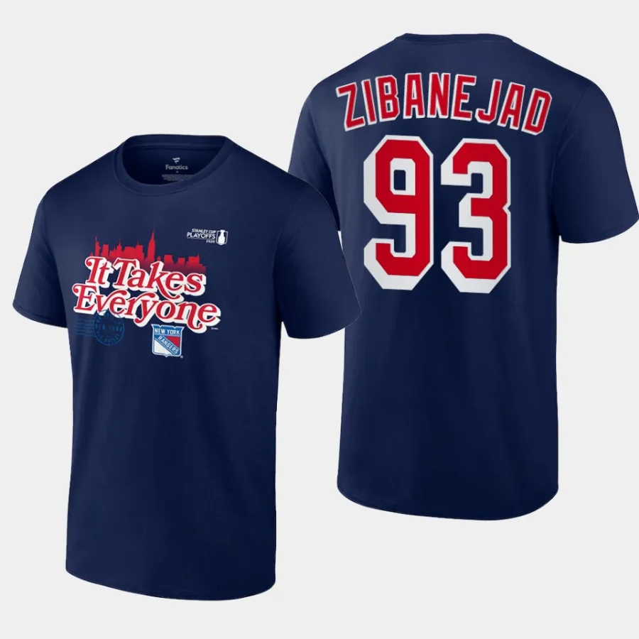 rangers mika zibanejad heather navy 2024 presidents trophy t shirt