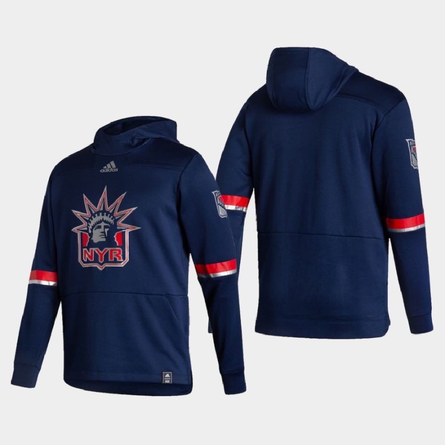 rangers navy 2021 reverse retro authentic pullover special edition hoodie