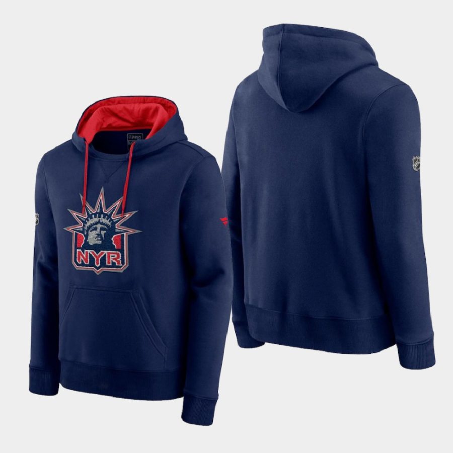 rangers navy special edition archival throwback pullover hoodie