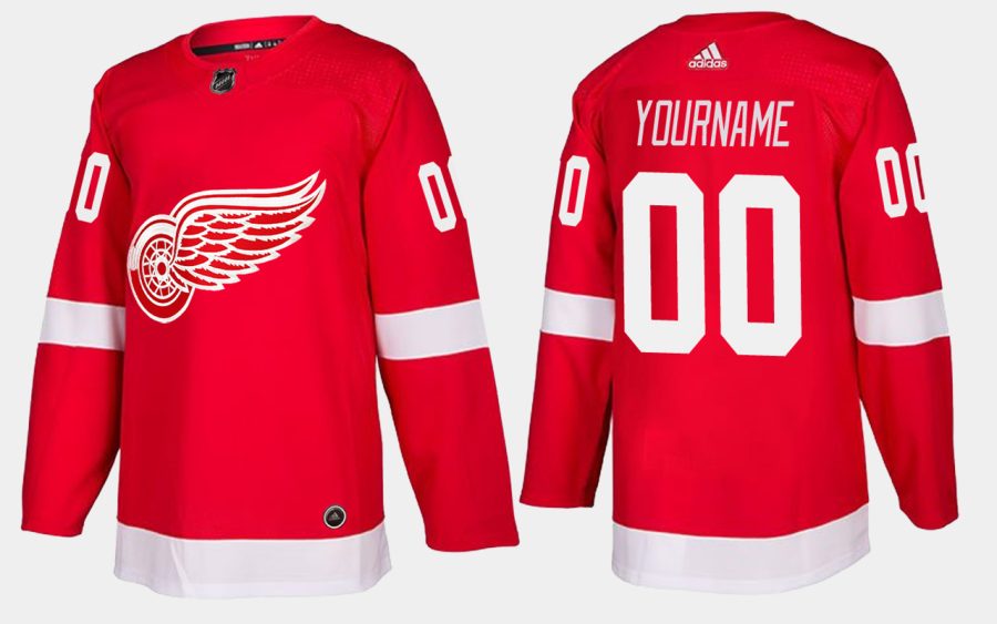 red wings custom home red jersey