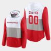 red wings custom white prep colorblock hoodie