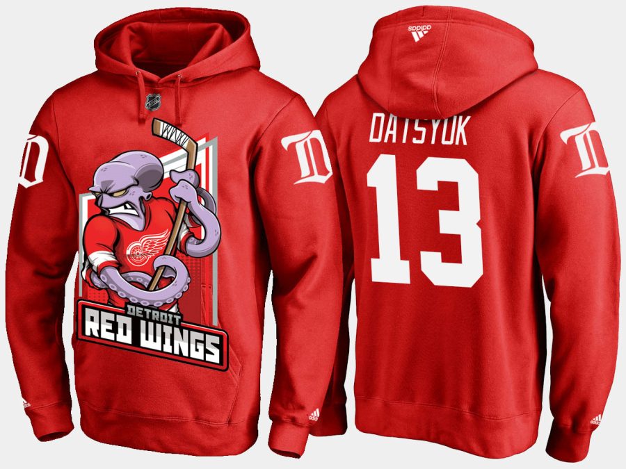 red wings retiredpavel datsyuk cartoon team color red hoodie