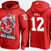 red wings retiredsid abel cartoon team color red hoodie