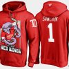 red wings retiredterry sawchuk cartoon team color red hoodie