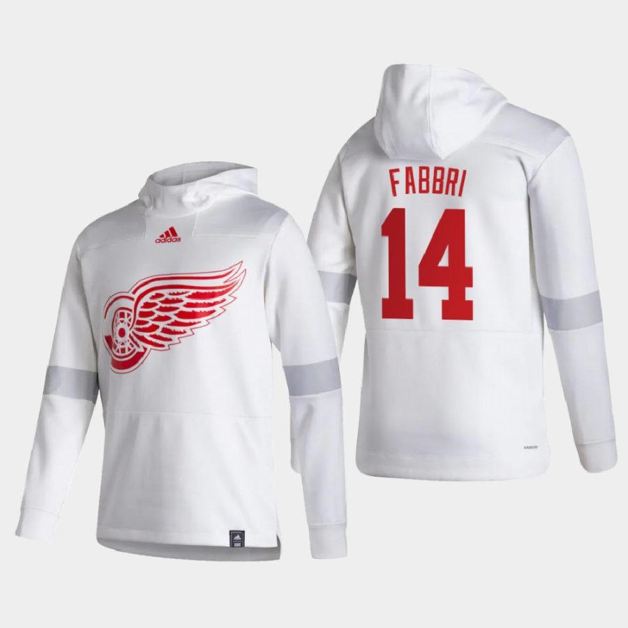 red wings robby fabbri white 2021 reverse retro authentic pullover hoodie