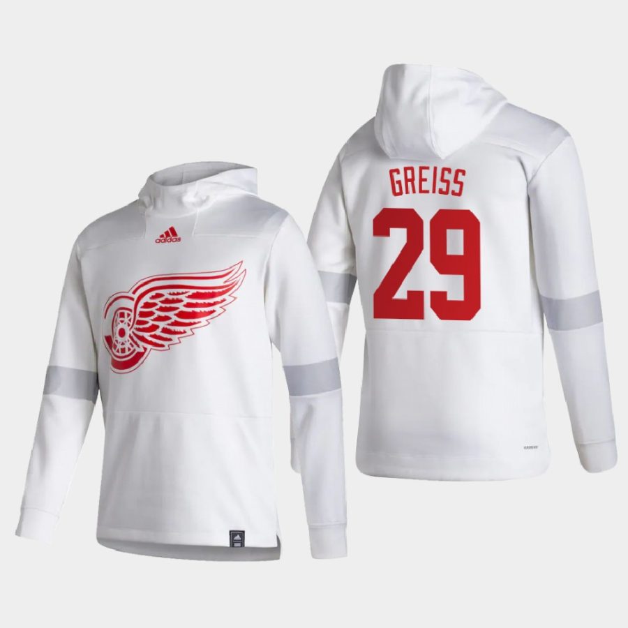 red wings thomas greiss white 2021 reverse retro authentic pullover hoodie