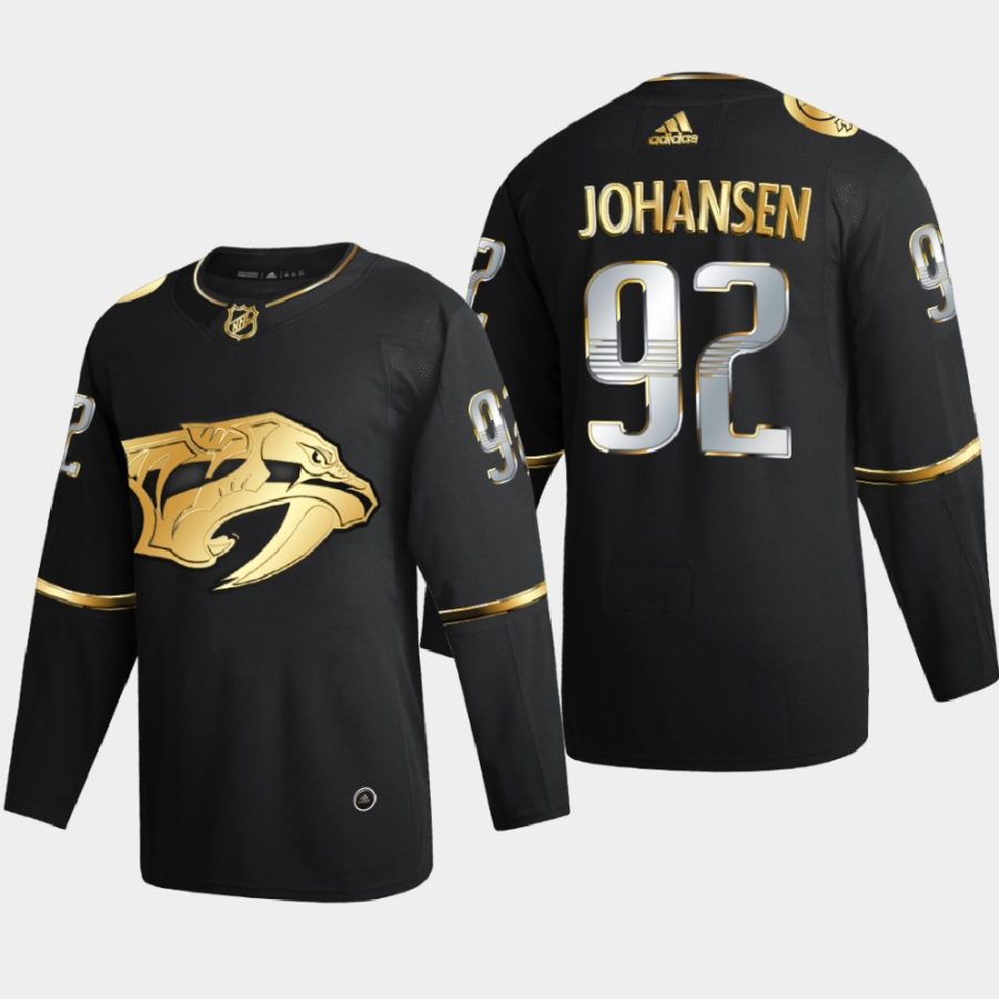 ryan johansen predators black golden edition limited authentic jersey