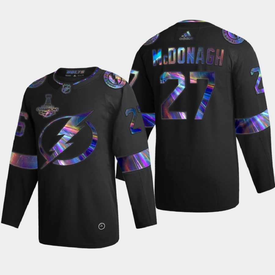 ryan mcdonagh lightning black iridescent holographic authentic jersey