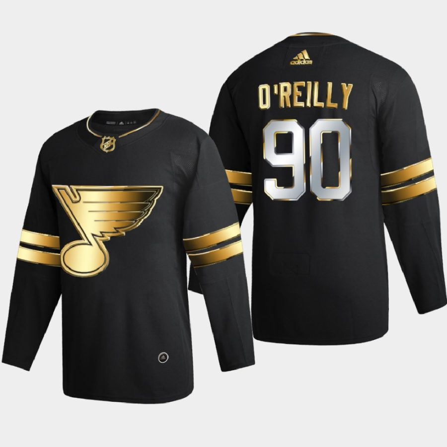 ryan oreilly blues black golden edition limited authentic jersey