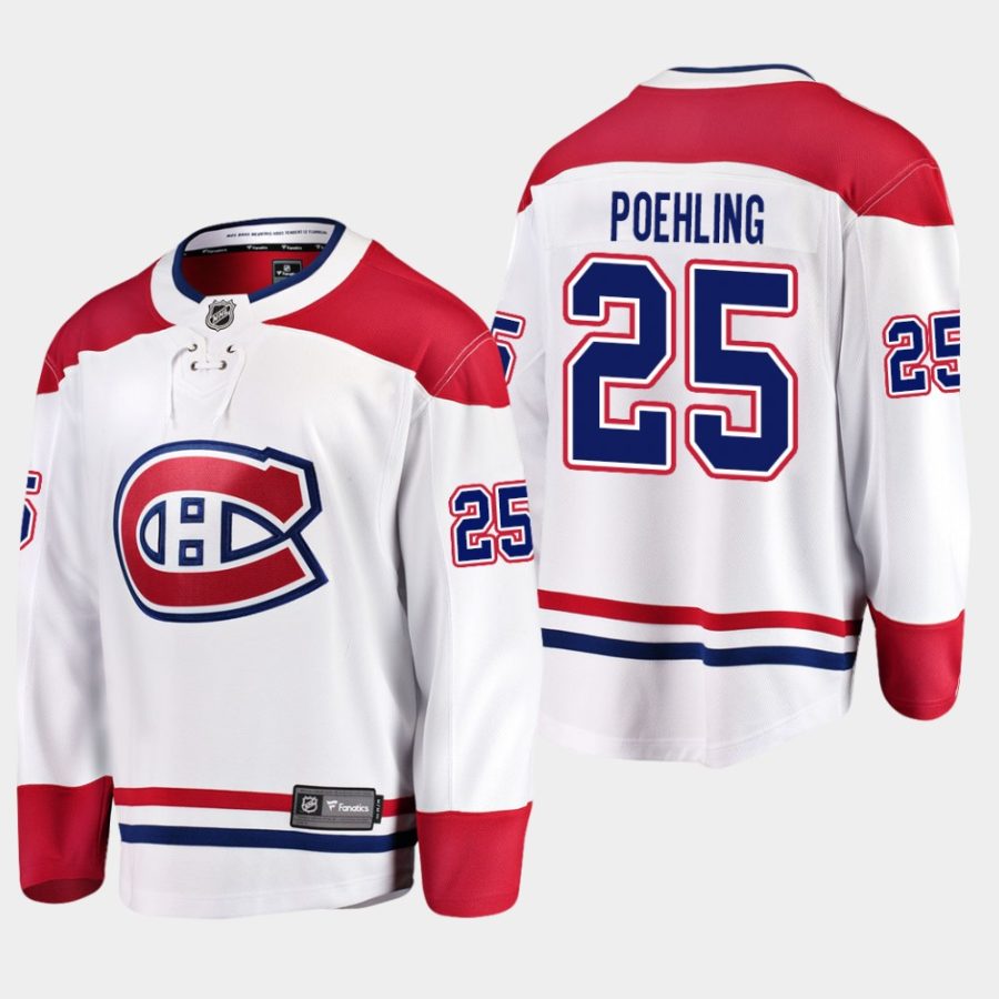 ryan poehling canadiens white 2019 away breakaway jersey