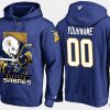 sabres custom cartoon team color blue hoodie