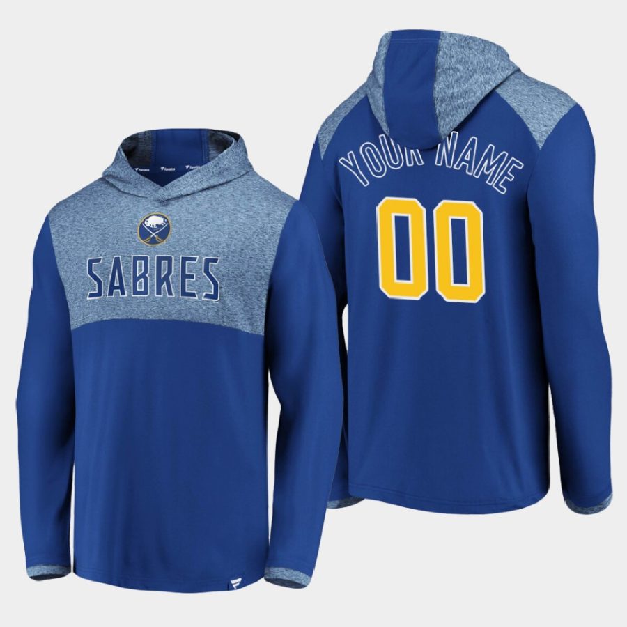 sabres custom royal iconic marbled clutch pullover hoodie