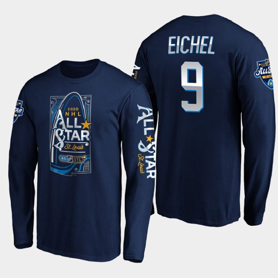 sabres jack eichel navy 2020 nhl all star game gateway long sleeve t shirt