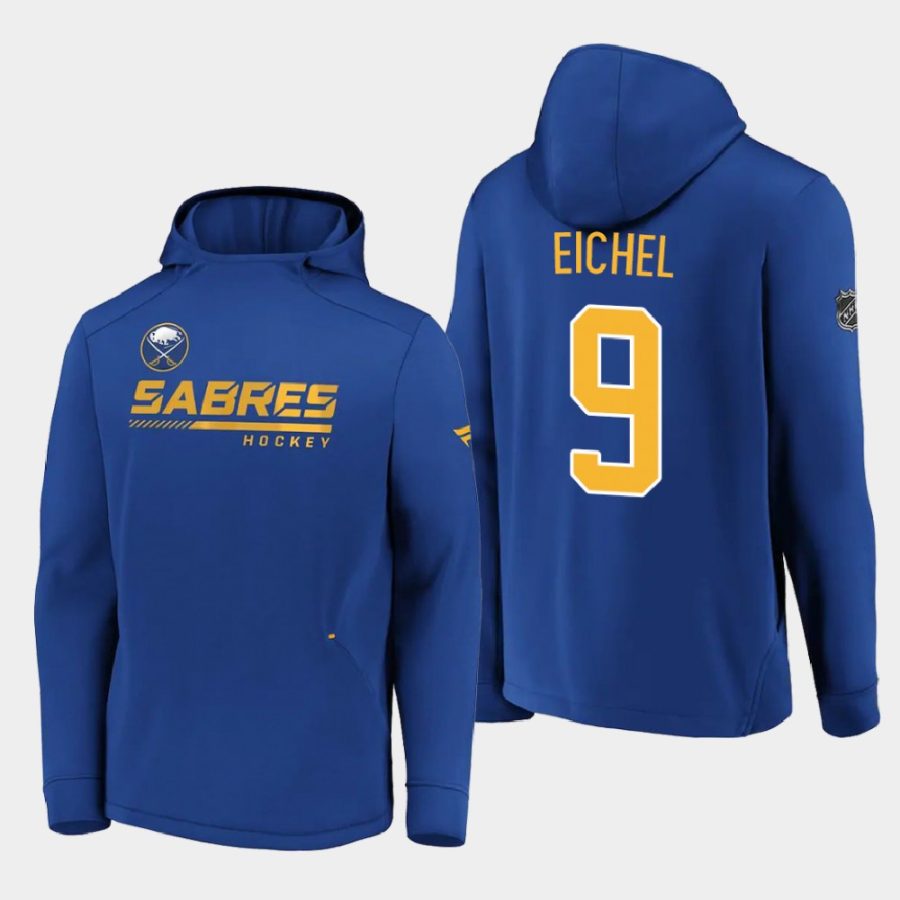 sabres jack eichel royal 2020 authentic pro locker room pullover hoodie