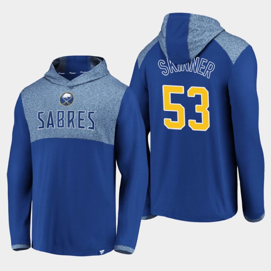 sabres jeff skinner royal iconic marbled clutch pullover hoodie