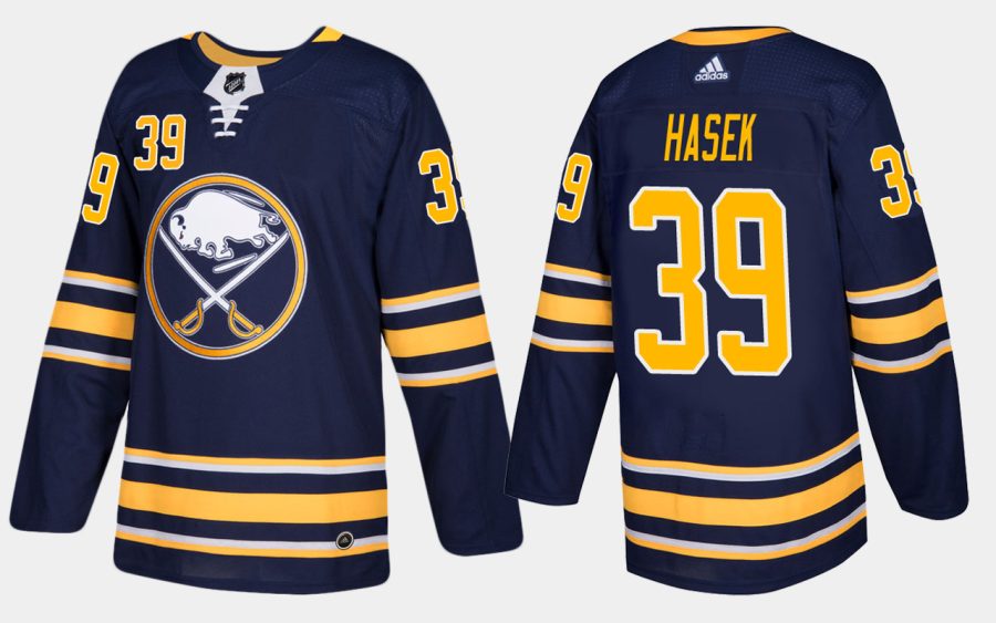 sabres retired dominik hasek home navy jersey