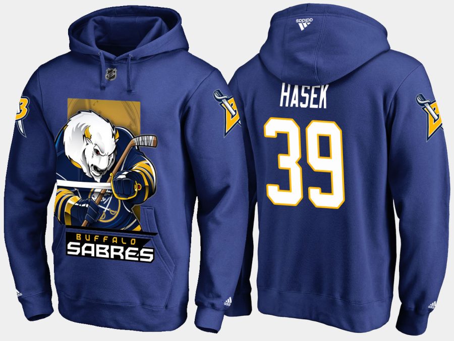 sabres retireddominik hasek cartoon team color blue hoodie