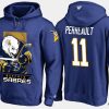 sabres retiredgilbert perreault cartoon team color blue hoodie