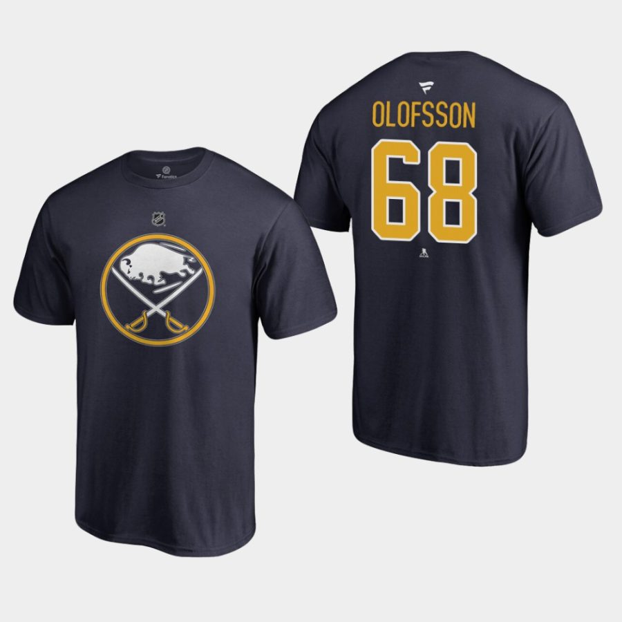 sabres victor olofsson navy authentic stack t shirt