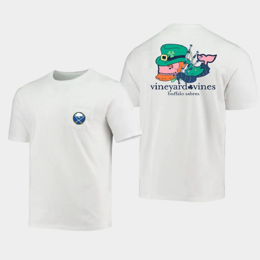 sabres white 2021 st. patricks day vineyard vines t shirt