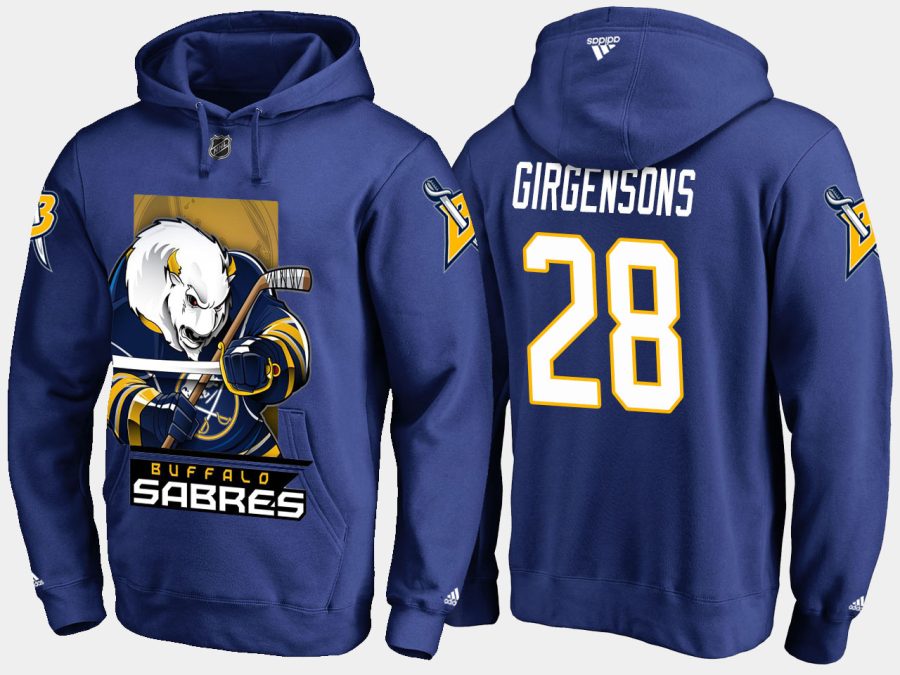 sabres zemgus girgensons cartoon team color blue hoodie