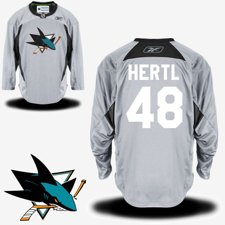 san jose sharks 48 tomas hertl gray practice alternate jersey