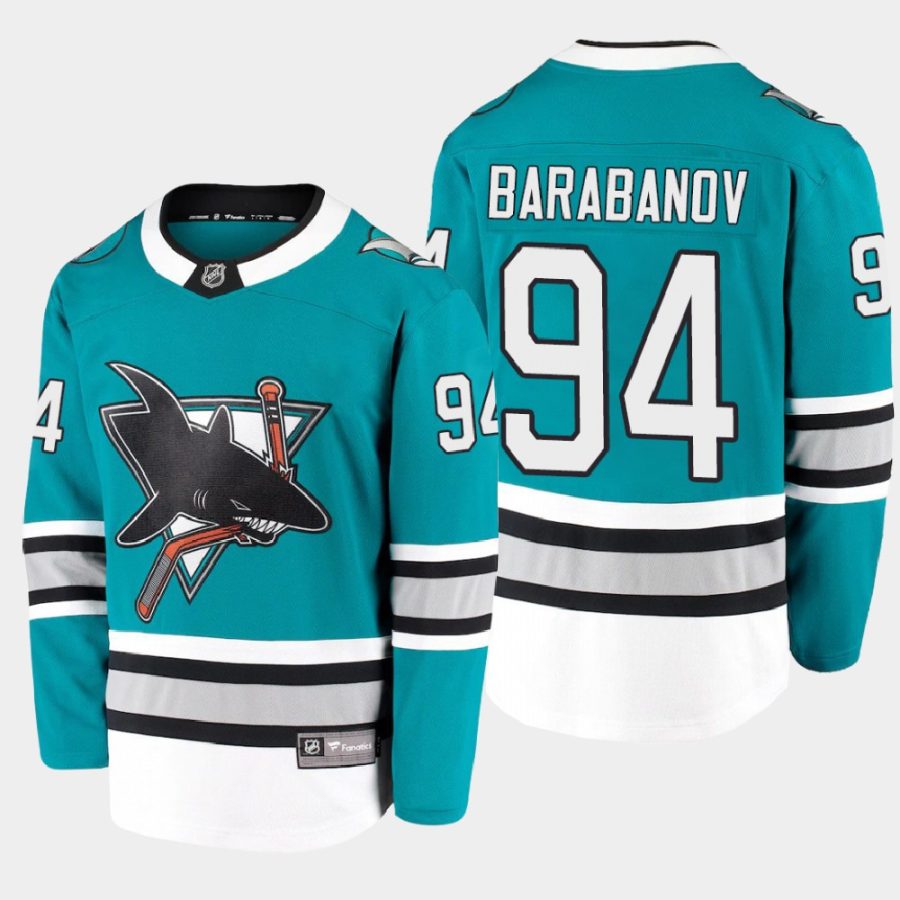 san jose sharks alexander barabanov throwback 2021 jersey blue