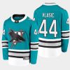 san jose sharks marc edouard vlasic heritage 2020 21 30th anniversary premier jersey teal