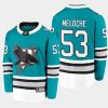 san jose sharks nicolas meloche 30th anniversary heritage 2020 21 breakaway player jersey teal