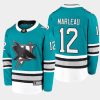 san jose sharks patrick marleau heritage 2020 21 30th anniversary premier jersey teal