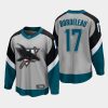 san jose sharks thomas bordeleau special edition reverse retro jersey gray