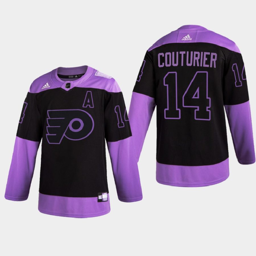 sean couturier flyers purple 2021 hockey fights cancer night jersey