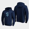 seattle kraken mens navy primary logo pullover hoodie