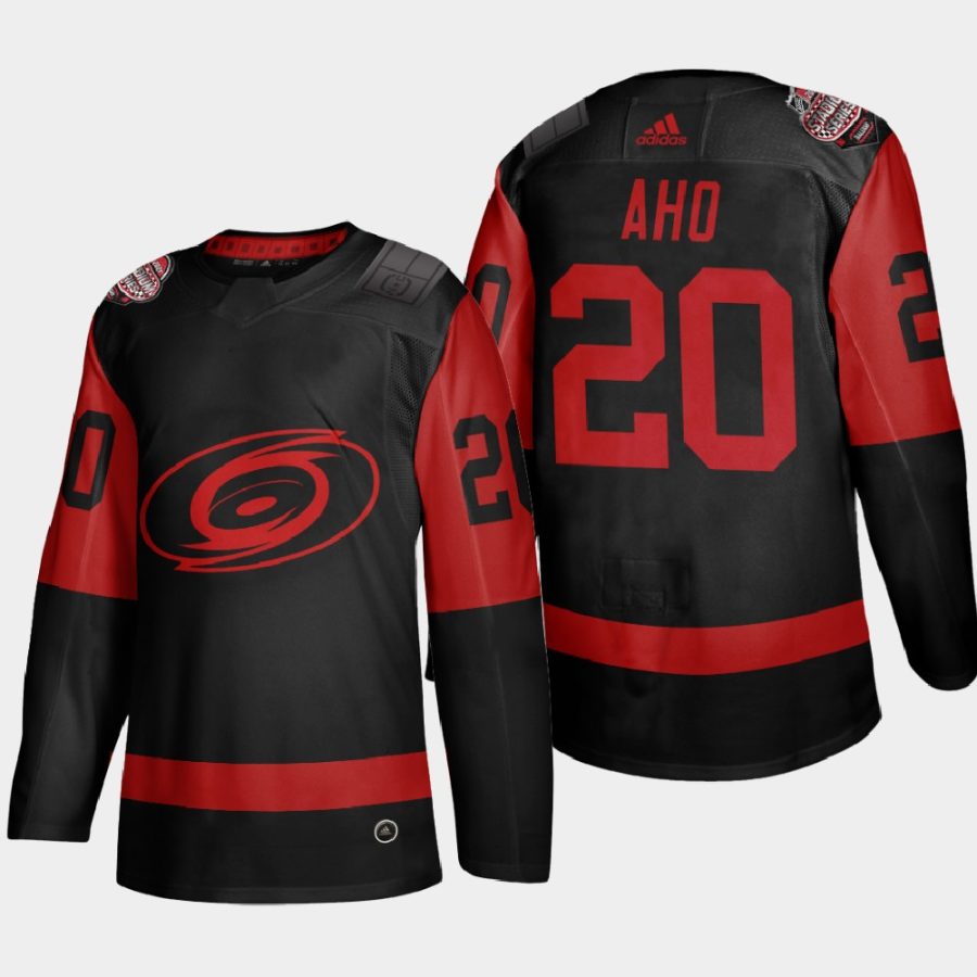 sebastian aho hurricanes black 2021 stadium series jersey