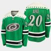 sebastian aho hurricanes green 2021 st. patricks day jersey