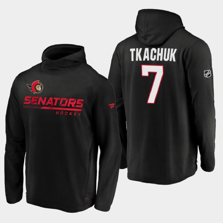 senators brady tkachuk black 2020 authentic pro locker room pullover hoodie