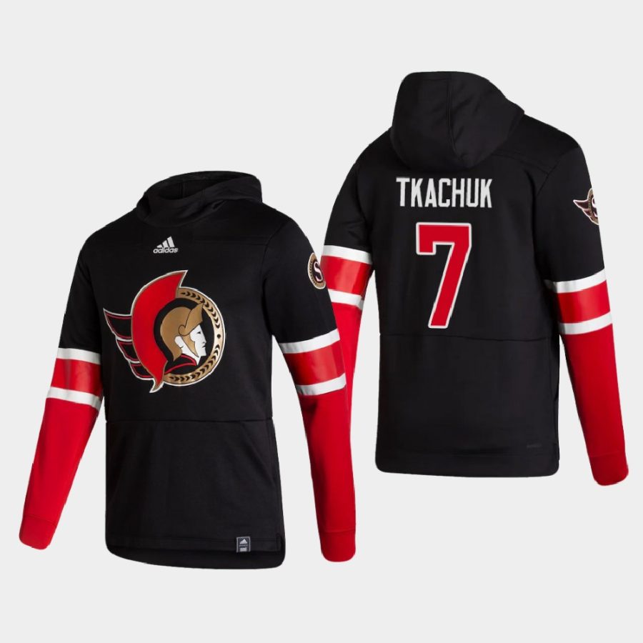 senators brady tkachuk black 2021 reverse retro authentic pullover hoodie